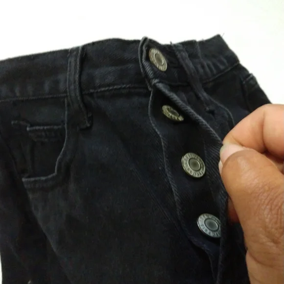 Women's XS 24" John Galt cut off high waisted black denim shorts, LIKE NEW! - Picture 7 of 7